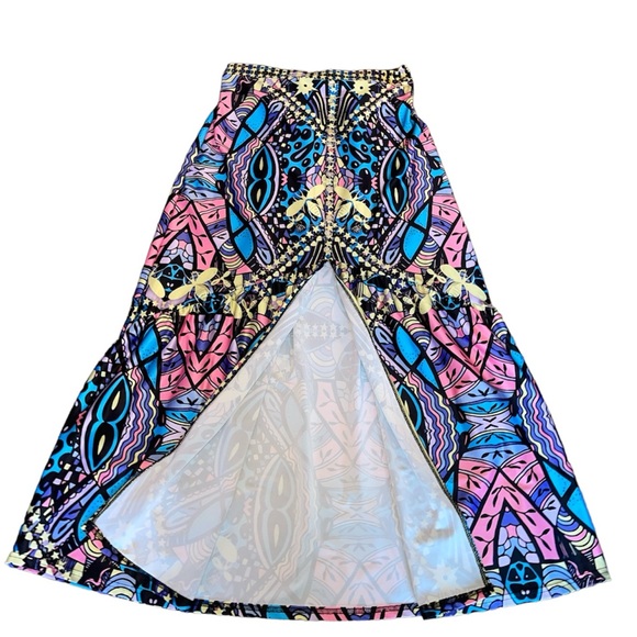 🔥4 for $75🔥 Very Unique Maxi Skirt Size Large Festival Hippy - Picture 3 of 6